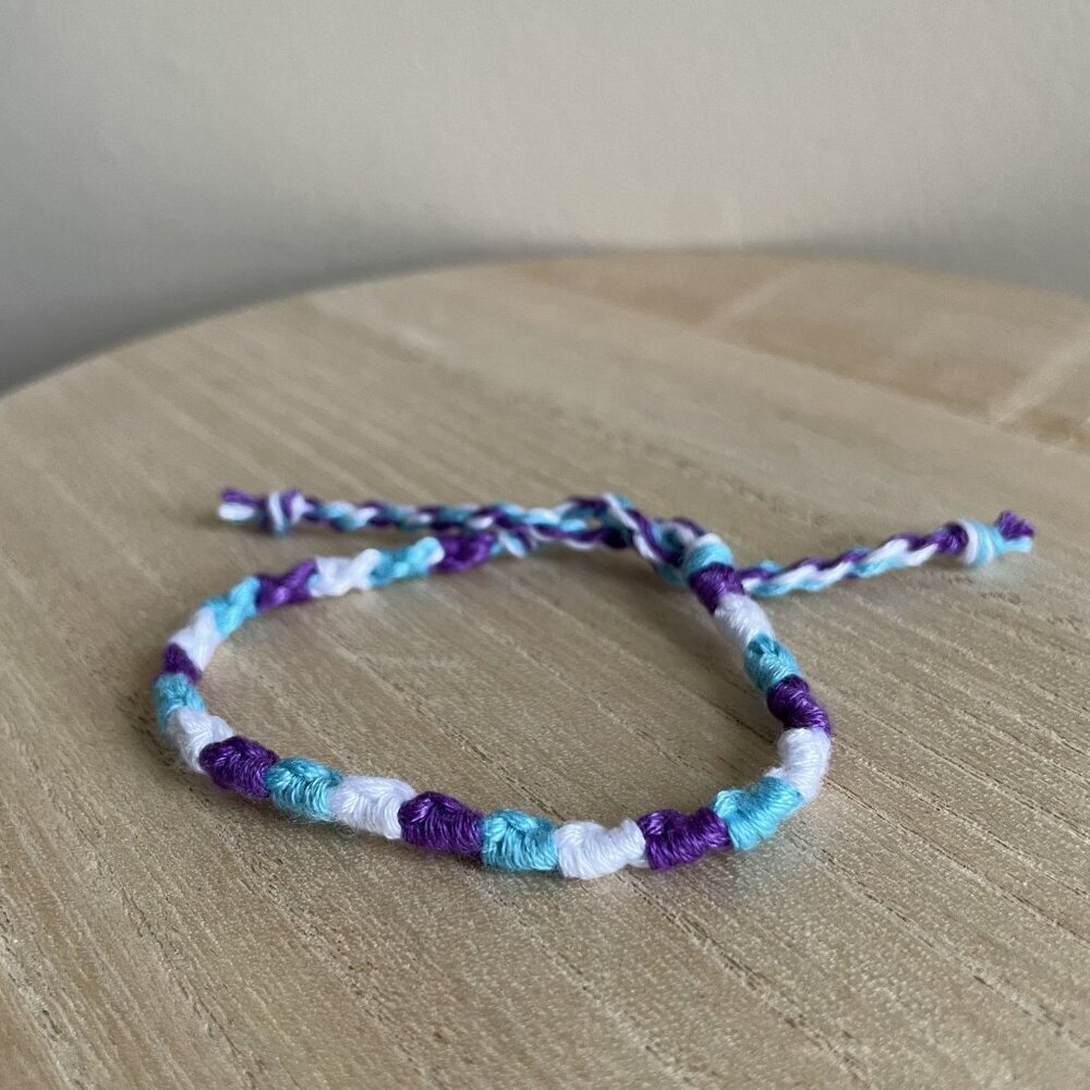 Tamara Bracelet, anklet, trendy, comfortable, tie, embroidery thread, woven, gif